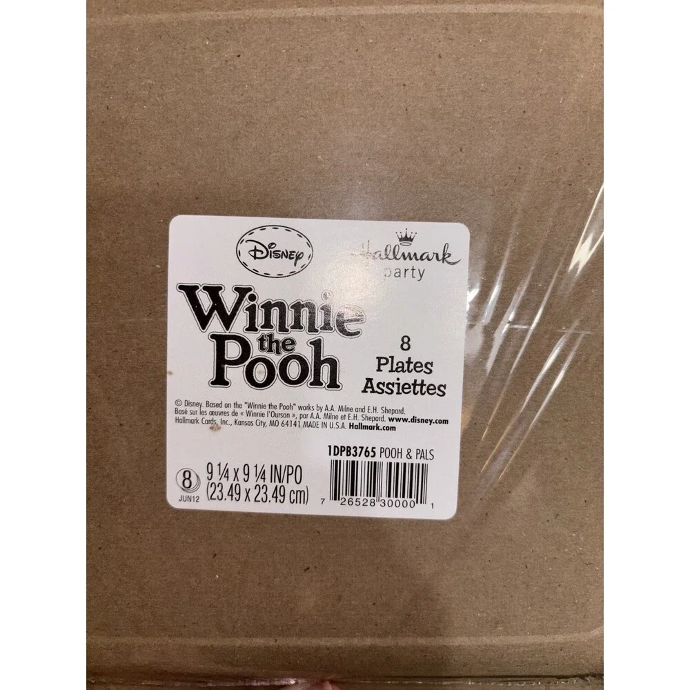 Vintage Hallmark Disney Winnie the Pooh Birthday Party Supplies Lot Plates Napki